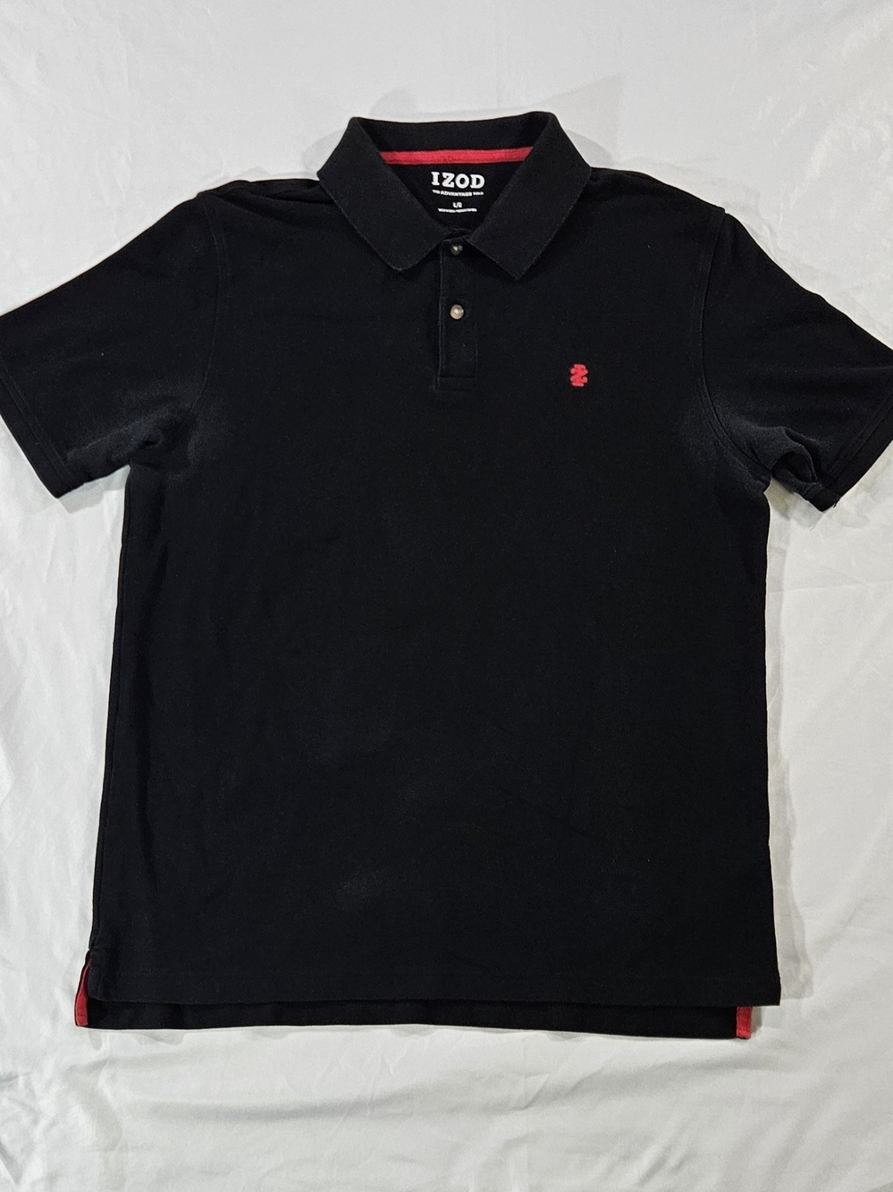 Izod Men’s Black Polo with Red Accent